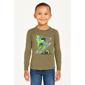 Fruit of the Loom Boys Thermal Long Sleeve Shirt Graphic – Size XS (4/5) NWOT
